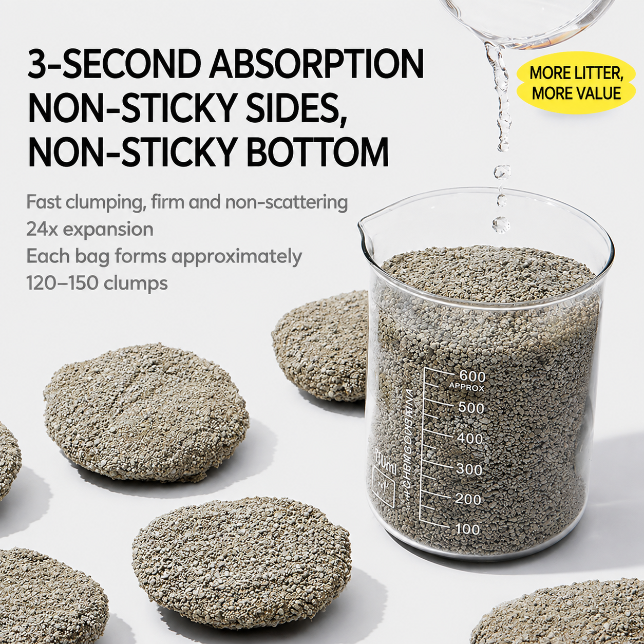100% Sodium-Based Mineral Cat Litter