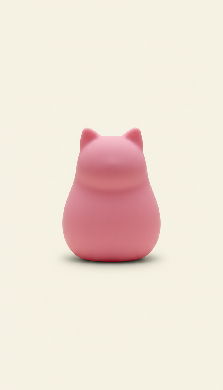 Rosy Pink Silicone Cat Toy