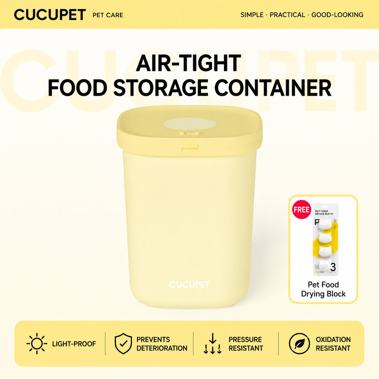 Airtight Vacuum Pet Food Storage Container