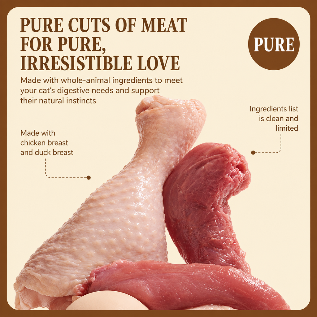 Chicken & Duck Breast Meat Chunks Set