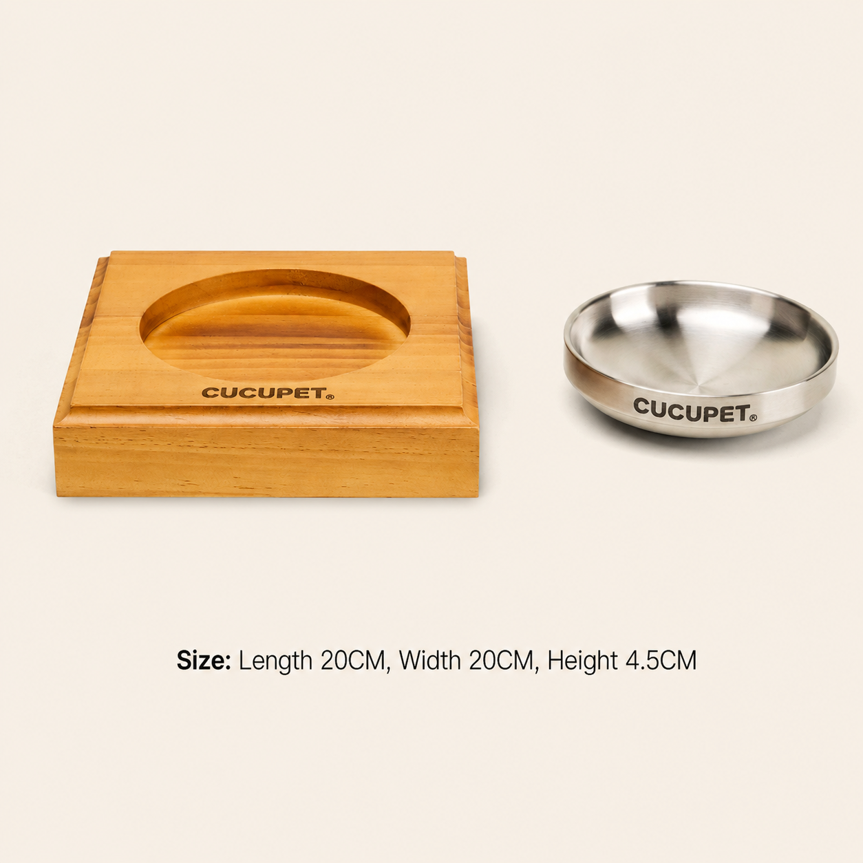Double-Wall Stainless Steel Pet Food Bowl And Stand