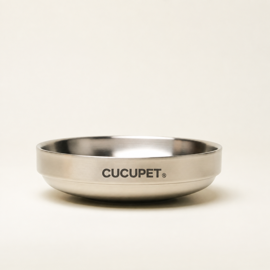 Double-Wall Stainless Steel Pet Food Bowl