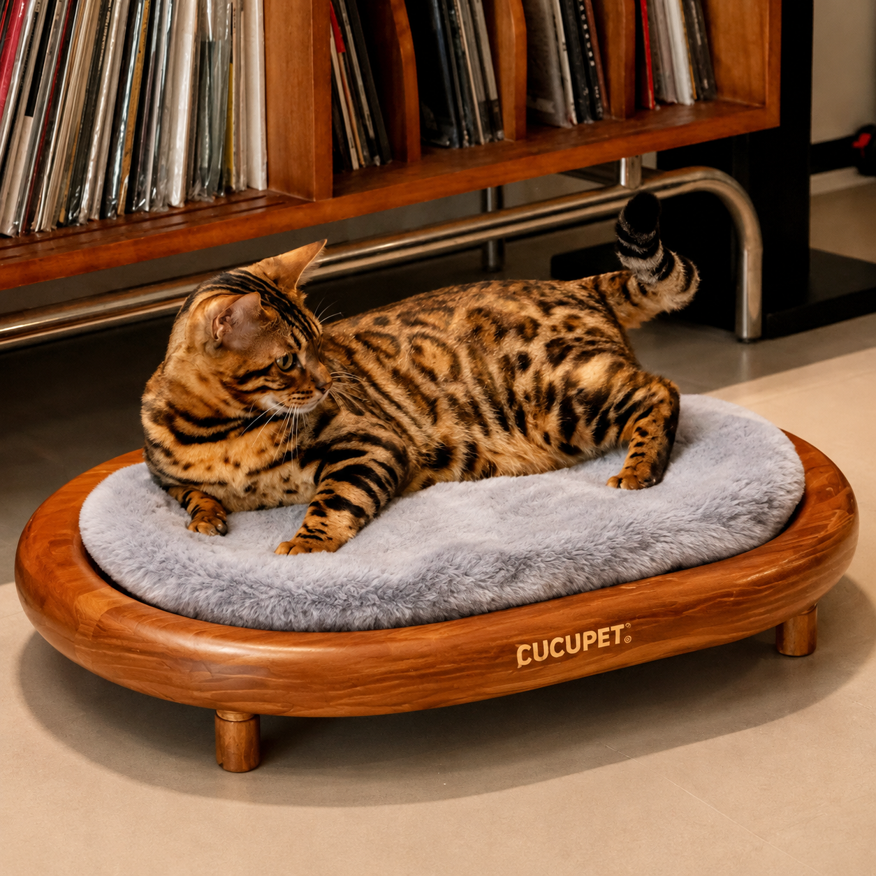 Luxury Wooden Pet Bed