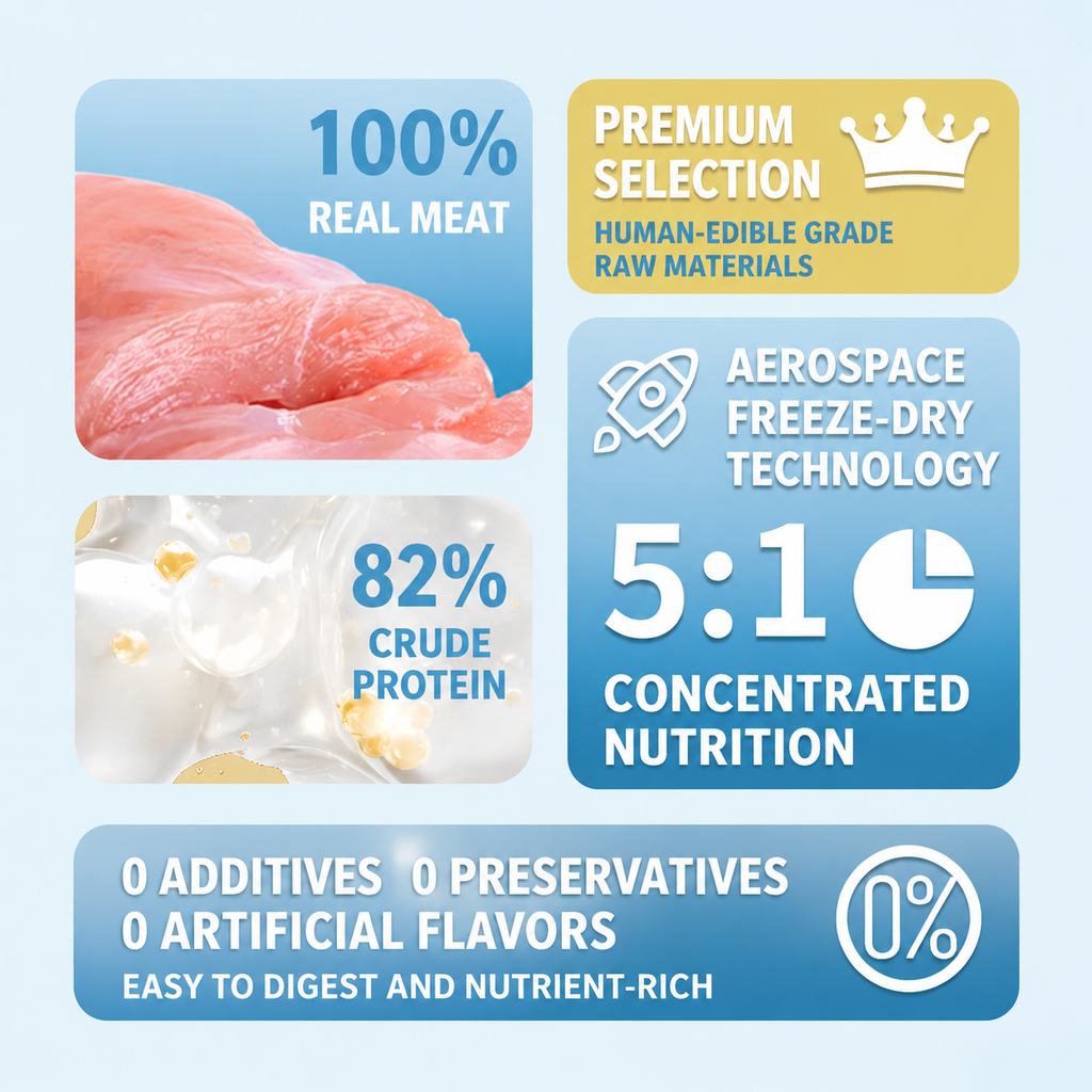100% Chicken Freeze-Dried Treats Set