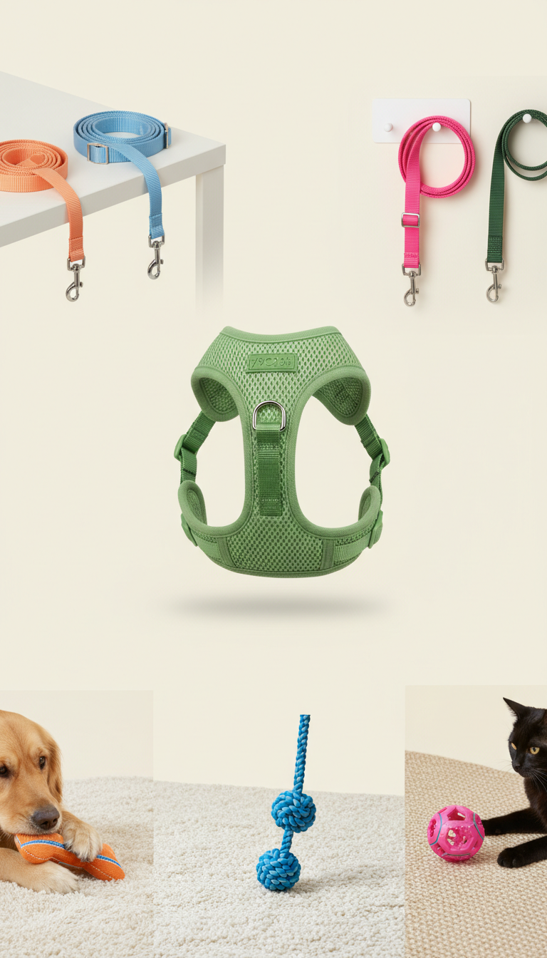 Leaf Green Ergonomic Dog Harness